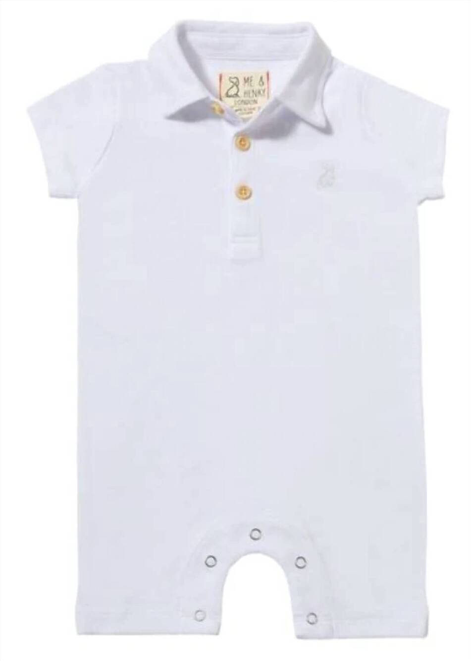 NEW ME & HENRY boys drift romper in white